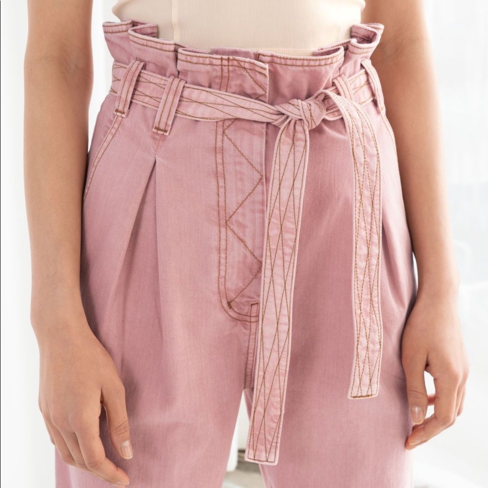 & OtherStories tapered paperbag trousers